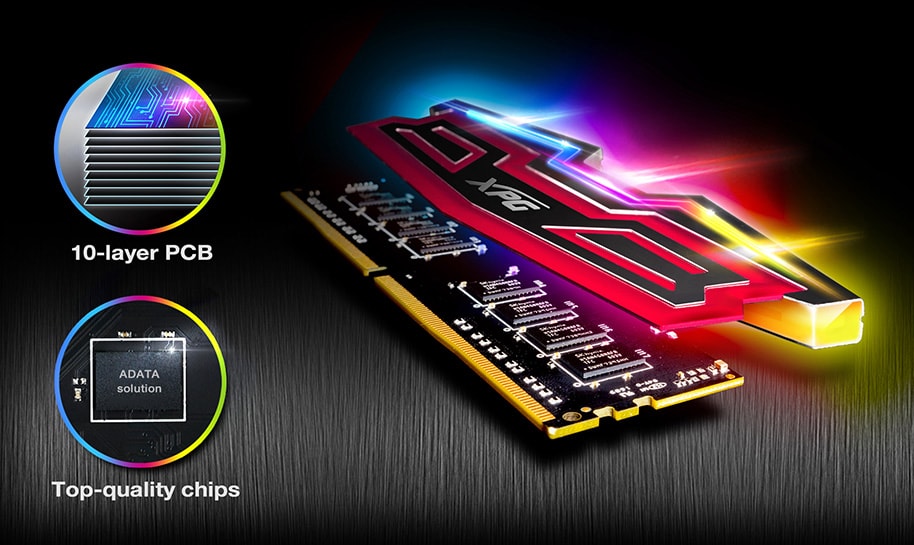 ADATA RAM GAMING XPG SPECTRIX D40 RGB DDR4 8GB 2400MHZ - AK Informatica