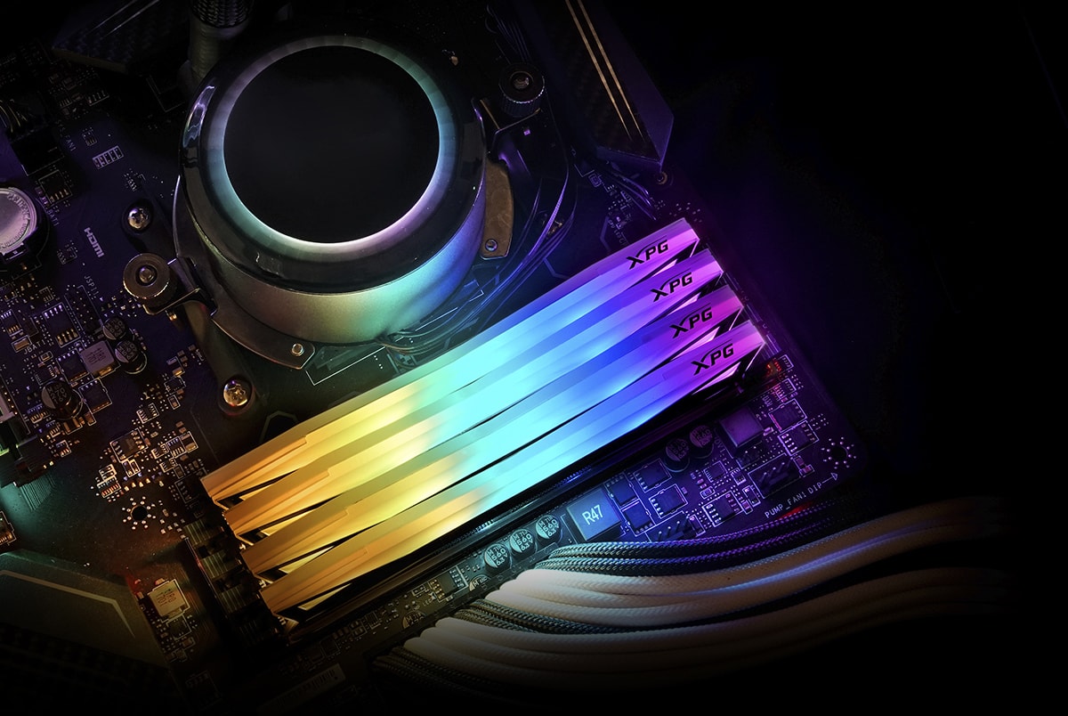 Memoria Ram DDR4 8GB 3000MHz XPG Spectrix D60G, Titanium Gray, Programable RGB Lighting