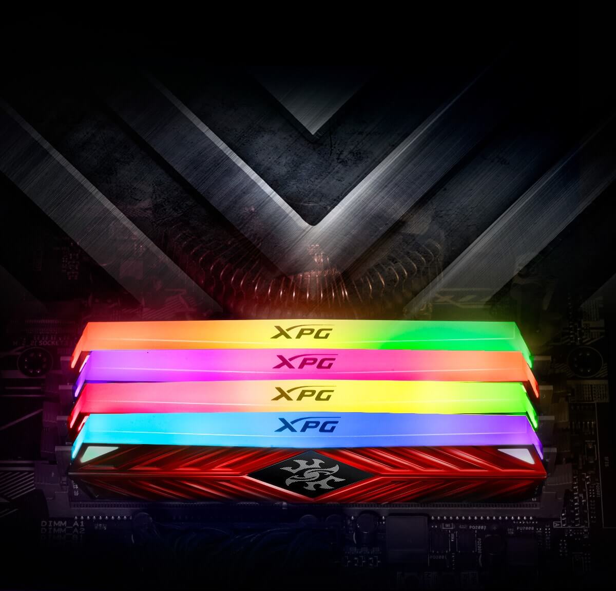 RAM PC ADATA DDR4 XPG SPECTRIX D41 32GB (2*16G) 3000 RED RGB