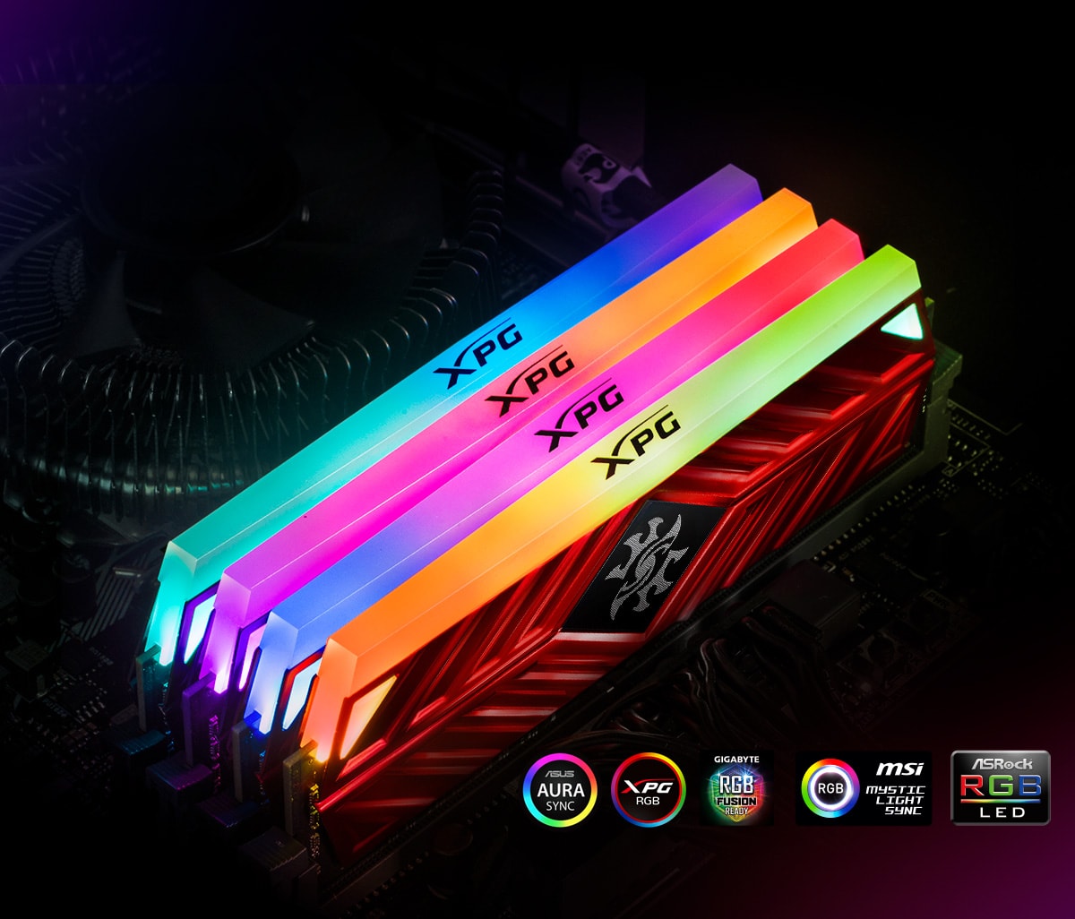 RAM PC ADATA DDR4 XPG SPECTRIX D41 16GB (2*8G) 3000 RED RGB
